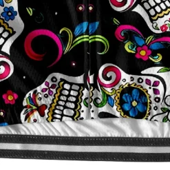 Men's Cycling Jersey Skull Short Sleeve Bike Tee Tshirt Jersey with 3 Rear Pockets Mountain Bike MTB Quick Dry Anatomic Design Wicking Breathable Sports Black Clothing Apparel