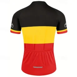 Men&#039;s Cycling Jersey Stripes Short Sleeve Bike Tee Tshirt Top with 3 Rear Pockets Mountain Bike MTB Road Bike Cycling Quick Dry Front Zipper Wicking Sports Red Clothing Apparel