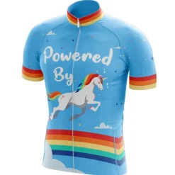 Men's Cycling Jersey Unicorn Funny Short Sleeve Bike Jersey Top with 3 Rear Pockets Mountain Bike MTB Road Bike Cycling Quick Dry Reflective Strips Back Pocket Moisture Wicking Sports Navy White