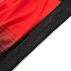 Men's Cycling Jersey with Bib Shorts Short Sleeve Mountain Bike MTB Road Bike Cycling Red Green Stripes Bike Clothing Suit 3D Pad Breathable Quick Dry Back Pocket Polyester Spandex Sports Stripes