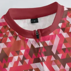 Men's Cycling Jersey with Shorts Geometric Short Sleeve Bike Clothing Suit with 3 Rear Pockets Mountain Bike MTB Road Bike Cycling Front Zipper Sweat wicking Comfortable Breathable Sports Black Red