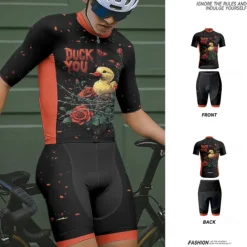 Men's Cycling Jersey with Shorts Cartoon Floral Botanical Short Sleeve Bike Clothing Suit with 3 Rear Pockets Mountain Bike MTB Road Bike Cycling Front Zipper Sweat wicking Comfortable Breathable