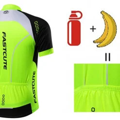 Men's Cycling Jersey with Bib Shorts Short Sleeve Mountain Bike MTB Road Bike Cycling Fall Yellow Light Green Red Bike Clothing Suit Breathable Quick Dry Back Pocket Lycra Sports Patterned Clothing