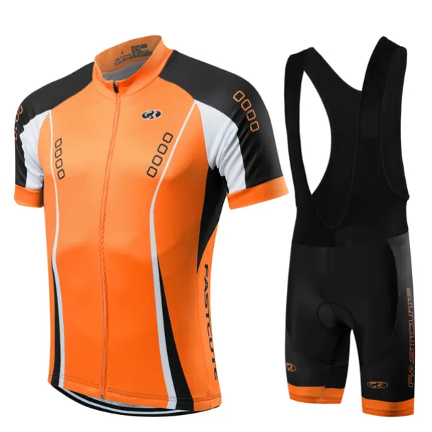 Men's Cycling Jersey with Bib Shorts Short Sleeve Mountain Bike MTB Road Bike Cycling Fall Yellow Light Green Red Bike Clothing Suit Breathable Quick Dry Back Pocket Lycra Sports Patterned Clothing