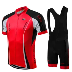 Men's Cycling Jersey with Bib Shorts Short Sleeve Mountain Bike MTB Road Bike Cycling Fall Yellow Light Green Red Bike Clothing Suit Breathable Quick Dry Back Pocket Lycra Sports Patterned Clothing