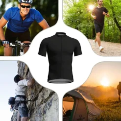 Men's Cycling Jersey with Bib Shorts Short Sleeve Mountain Bike MTB Road Bike Cycling Black Blue Purple Bike Clothing Suit 3D Pad Breathable Quick Dry Back Pocket Polyester Spandex Sports Geometric