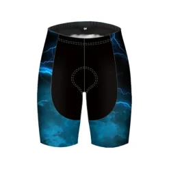 Men's Cycling Jersey with Shorts Short Sleeve Mountain Bike MTB Road Bike Cycling Red Green Black Blue Gradient Lightning 3D Bike Clothing Suit 3D Pad Breathable Quick Dry Ultraviolet Resistant