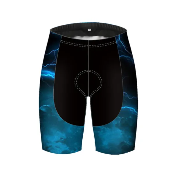 Men's Cycling Jersey with Shorts Short Sleeve Mountain Bike MTB Road Bike Cycling Red Green Black Blue Gradient Lightning 3D Bike Clothing Suit 3D Pad Breathable Quick Dry Ultraviolet Resistant