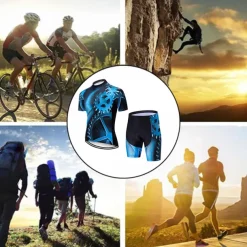 Men's Cycling Jersey with Shorts Short Sleeve Mountain Bike MTB Road Bike Cycling Black Red Royal Blue Gear Bike Clothing Suit 3D Pad Breathable Quick Dry Reflective Strips Back Pocket Polyester