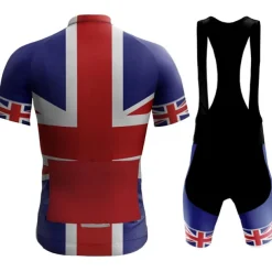 Men's Cycling Jersey with Bib Shorts Short Sleeve Mountain Bike MTB Road Bike Cycling Red Navy Blue Royal Blue Austria Bike Clothing Suit 3D Pad Breathable Quick Dry Back Pocket Polyester Spandex