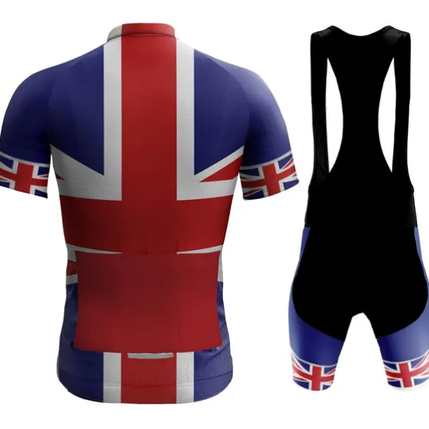 Men's Cycling Jersey with Bib Shorts Short Sleeve Mountain Bike MTB Road Bike Cycling Red Navy Blue Royal Blue Austria Bike Clothing Suit 3D Pad Breathable Quick Dry Back Pocket Polyester Spandex