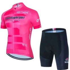 Men's Cycling Jersey with Shorts Short Sleeve Mountain Bike MTB Road Bike Cycling Black Pink Blue Bike Clothing Suit 3D Pad Breathable Quick Dry Back Pocket Polyester Spandex Sports Letter & Number