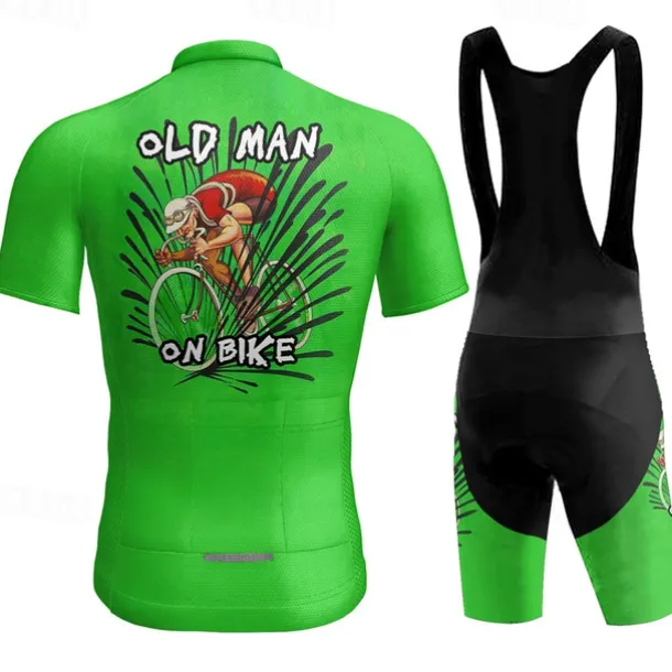 Men's Cycling Jersey with Bib Shorts Short Sleeve Mountain Bike MTB Road Bike Cycling Yellow Pink Red Graphic Bike Clothing Suit 3D Pad Breathable Quick Dry Back Pocket Polyester Spandex Sports