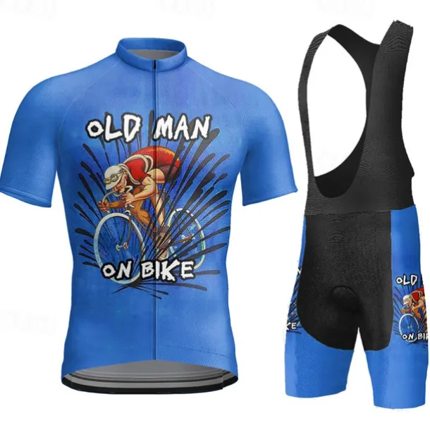 Men's Cycling Jersey with Bib Shorts Short Sleeve Mountain Bike MTB Road Bike Cycling Yellow Pink Red Graphic Bike Clothing Suit 3D Pad Breathable Quick Dry Back Pocket Polyester Spandex Sports