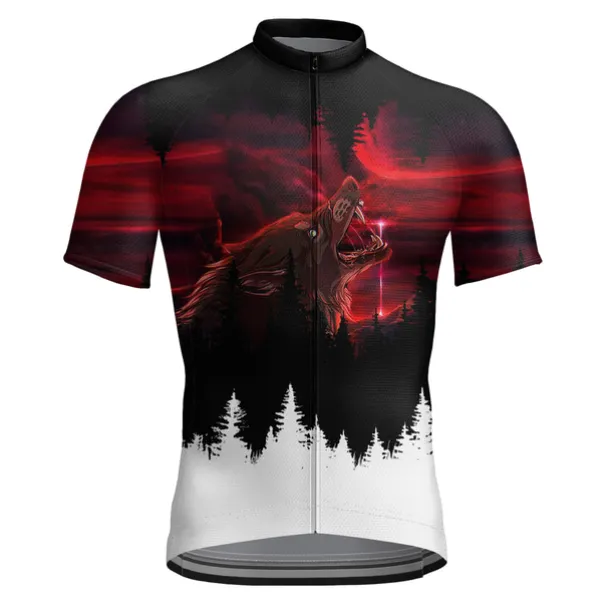 Men's Cycling Jersey Zebra Short Sleeve Bike Jersey Top with 3 Rear Pockets Mountain Bike MTB Road Bike Cycling Quick Dry Reflective Strips Back Pocket Moisture Wicking Sports Red Black White