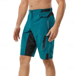 Men's Cycling MTB Shorts Bike Shorts Bike Shorts Baggy Shorts Mountain Bike MTB Road Bike Cycling Sports Breathable Quick Dry Lightweight Reflective Strips Black with red Black Clothing Apparel Bike