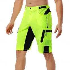 Men's Cycling MTB Shorts Bike Shorts Bike Shorts Baggy Shorts Mountain Bike MTB Road Bike Cycling Sports Breathable Quick Dry Lightweight Reflective Strips Black with red Black Clothing Apparel Bike