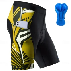 Men's Cycling Road Shorts Cycling Shorts Bike Shorts Bike Shorts Pants Mountain Bike MTB Road Bike Cycling Sports 3D Pad Cycling Breathable Quick Dry Yellow Red Polyester Spandex Clothing Apparel