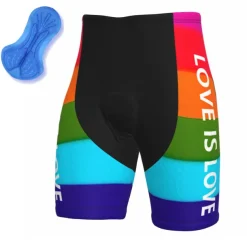 Men's Cycling Road Shorts Bike Shorts Cycling Padded Shorts Bike Padded Shorts / Chamois Mountain Bike MTB Road Bike Cycling Sports Rainbow 3D Pad Cycling Breathable Quick Dry Yellow Red Polyester