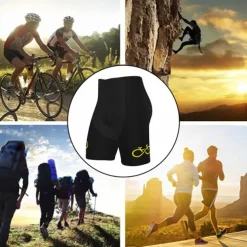 Men's Cycling Road Shorts Bike Shorts Cycling Padded Shorts Bike Shorts Padded Shorts / Chamois Mountain Bike MTB Road Bike Cycling Sports Graphic 3D Pad Cycling Breathable Quick Dry Black Yellow