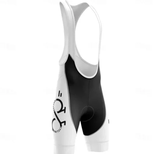 Men's Cycling Road Shorts Cycling Bib Shorts Bike Bottoms Mountain Bike MTB Road Bike Cycling Sports Graphic 3D Pad Cycling Breathable Quick Dry Black White Polyester Spandex Clothing Apparel Bike