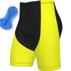 Men's Cycling Road Shorts Bike Shorts Cycling Padded Shorts Bike Shorts Pants Mountain Bike MTB Road Bike Cycling Sports Patchwork Fluorescent 3D Pad Cycling Breathable Quick Dry Yellow Red Polyester
