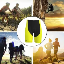 Men's Cycling Road Shorts Bike Shorts Cycling Padded Shorts Bike Shorts Pants Mountain Bike MTB Road Bike Cycling Sports Patchwork Fluorescent 3D Pad Cycling Breathable Quick Dry Yellow Red Polyester