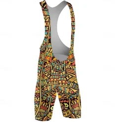 Men's Cycling Road Shorts Cycling Bib Shorts Graphic Bike Bib Shorts Bottoms with 3 Rear Pockets Mountain Bike MTB Road Bike Cycling 3D Pad Cycling Quick Dry Moisture Wicking Sports Yellow Clothing