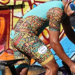 Men's Cycling Road Shorts Cycling Bib Shorts Graphic Bike Bib Shorts Bottoms with 3 Rear Pockets Mountain Bike MTB Road Bike Cycling 3D Pad Cycling Quick Dry Moisture Wicking Sports Yellow Clothing