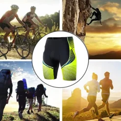 Men's Cycling Shorts Bike Shorts Bike Padded Shorts / Chamois Bottoms Mountain Bike MTB Road Bike Cycling Sports Polka Dot 3D Pad Cycling Breathable Quick Dry Yellow Red Polyester Spandex Clothing