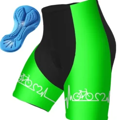 Men's Cycling Shorts Bike Padded Shorts / Chamois Bottoms Mountain Bike MTB Road Bike Cycling Sports Graphic 3D Pad Breathable Quick Dry Moisture Wicking Black Yellow Polyester Spandex Clothing