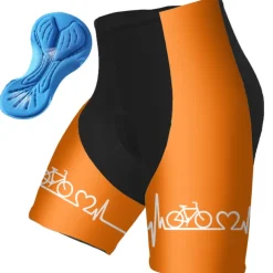 Men's Cycling Shorts Bike Padded Shorts / Chamois Bottoms Mountain Bike MTB Road Bike Cycling Sports Graphic 3D Pad Breathable Quick Dry Moisture Wicking Black Yellow Polyester Spandex Clothing