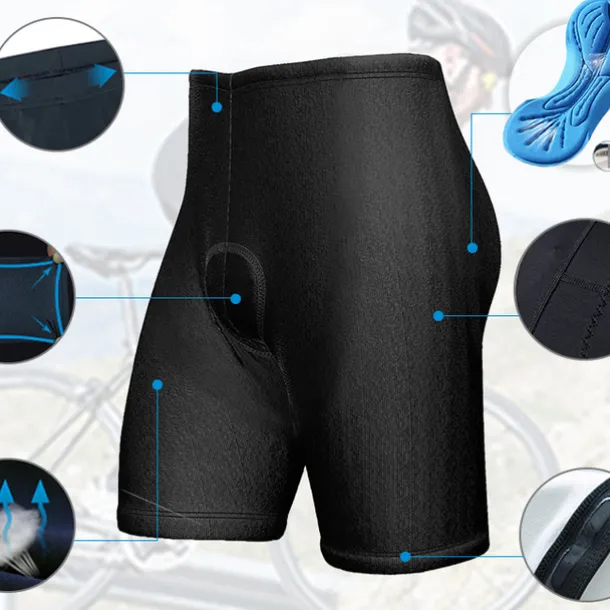 Men's Cycling Shorts Bike Padded Shorts / Chamois Bottoms Mountain Bike MTB Road Bike Cycling Sports 3D Pad Cycling Breathable Quick Dry Black White Polyester Spandex Clothing Apparel Bike Wear