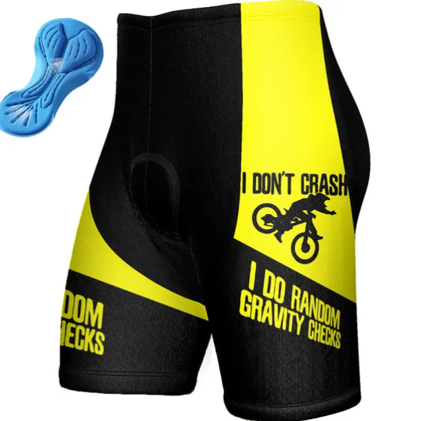 Men's Cycling Shorts Bike Padded Shorts / Chamois Bottoms Mountain Bike MTB Road Bike Cycling Sports Graphic 3D Pad Breathable Quick Dry Moisture Wicking Yellow Red Polyester Spandex Clothing Apparel