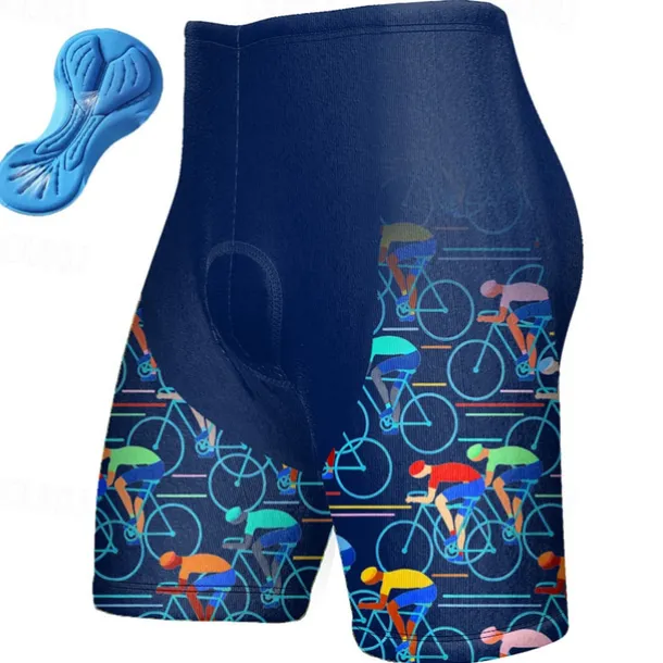 Men's Cycling Shorts Bike Padded Shorts / Chamois Bottoms Mountain Bike MTB Road Bike Cycling Sports Graphic 3D Pad Breathable Quick Dry Moisture Wicking Black Yellow Polyester Spandex Clothing