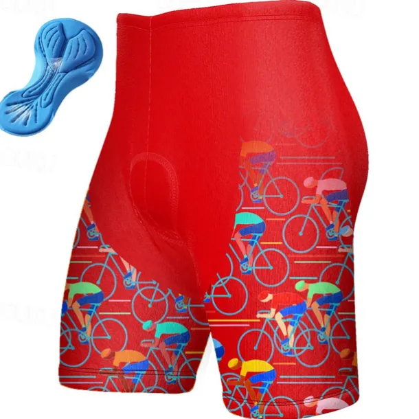 Men's Cycling Shorts Bike Padded Shorts / Chamois Bottoms Mountain Bike MTB Road Bike Cycling Sports Graphic 3D Pad Breathable Quick Dry Moisture Wicking Black Yellow Polyester Spandex Clothing