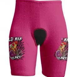 Men's Cycling Shorts Bike Shorts Graphic Bike Shorts with 3 Rear Pockets Quick Dry High Elasticity Comfortable Breathable Sports Yellow Pink Red Clothing Apparel