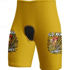 Men's Cycling Shorts Bike Shorts Graphic Bike Shorts with 3 Rear Pockets Quick Dry High Elasticity Comfortable Breathable Sports Yellow Pink Red Clothing Apparel