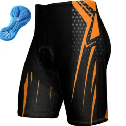 Men's Cycling Shorts Bike Padded Shorts / Chamois Bottoms Mountain Bike MTB Road Bike Cycling Sports Geometic 3D Pad Breathable Quick Dry Moisture Wicking Yellow Red Polyester Spandex Clothing Apparel