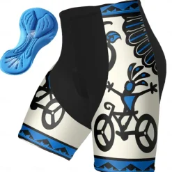 Men's Cycling Shorts Bike Padded Shorts / Chamois Bottoms Mountain Bike MTB Road Bike Cycling Sports Graphic 3D Pad Breathable Quick Dry Moisture Wicking Red Blue Polyester Spandex Clothing Apparel