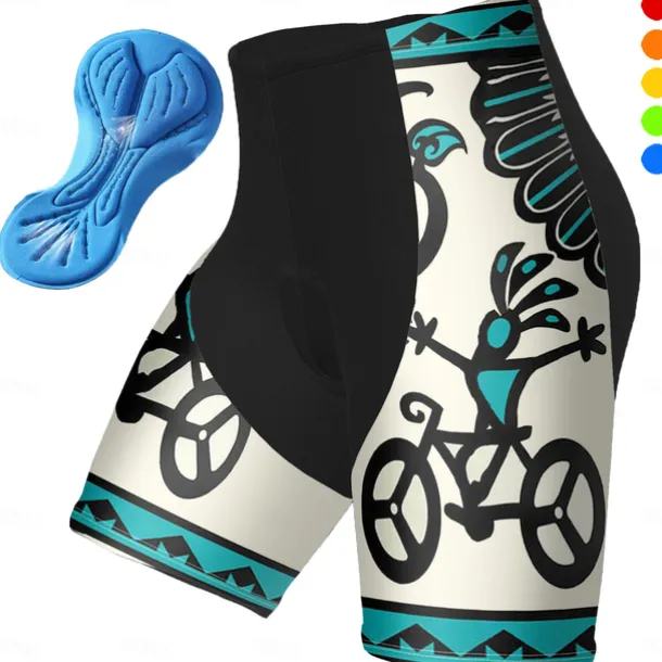 Men's Cycling Shorts Bike Padded Shorts / Chamois Bottoms Mountain Bike MTB Road Bike Cycling Sports Graphic 3D Pad Breathable Quick Dry Moisture Wicking Red Blue Polyester Spandex Clothing Apparel