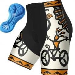 Men's Cycling Shorts Bike Padded Shorts / Chamois Bottoms Mountain Bike MTB Road Bike Cycling Sports Graphic 3D Pad Breathable Quick Dry Moisture Wicking Red Blue Polyester Spandex Clothing Apparel