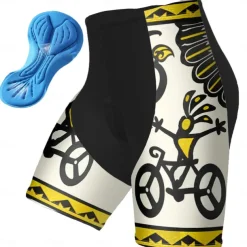 Men's Cycling Shorts Bike Padded Shorts / Chamois Bottoms Mountain Bike MTB Road Bike Cycling Sports Graphic 3D Pad Breathable Quick Dry Moisture Wicking Red Blue Polyester Spandex Clothing Apparel