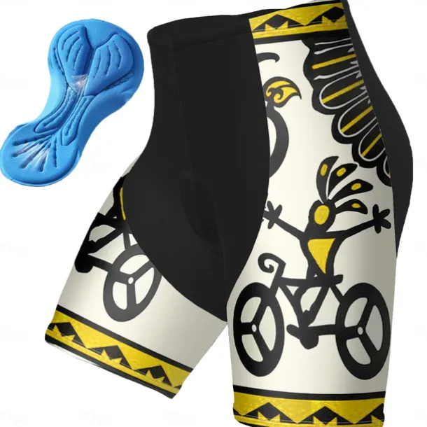 Men's Cycling Shorts Bike Padded Shorts / Chamois Bottoms Mountain Bike MTB Road Bike Cycling Sports Graphic 3D Pad Breathable Quick Dry Moisture Wicking Red Blue Polyester Spandex Clothing Apparel