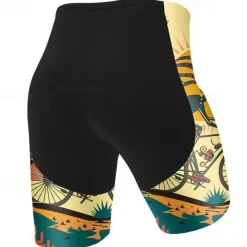 Men's Cycling Shorts Bike Padded Shorts / Chamois Bottoms Mountain Bike MTB Road Bike Cycling Sports Graphic 3D Pad Breathable Quick Dry Moisture Wicking Yellow Pink Polyester Spandex Clothing Apparel