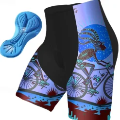 Men's Cycling Shorts Bike Padded Shorts / Chamois Bottoms Mountain Bike MTB Road Bike Cycling Sports Graphic 3D Pad Breathable Quick Dry Moisture Wicking Yellow Pink Polyester Spandex Clothing Apparel