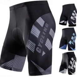 Men's Cycling Shorts 3D Padded Shorts Bike Padded Shorts / Chamois Bottoms Mountain Bike MTB Road Bike Cycling Sports Graphic 3D Pad Breathable Quick Dry Moisture Wicking White Blue Spandex Clothing