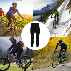 Men's Cycling Tights Bike Pants Tights Mountain Bike MTB Road Bike Cycling Sports Polka Dot Gradient Patchwork Thermal Warm 3D Pad Warm Breathable Black Yellow Polyester Clothing Apparel Bike Wear