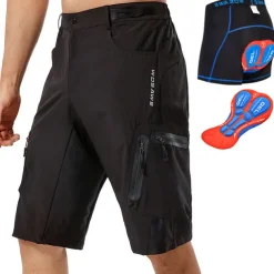 Men's Cycling Underwear Shorts Cycling MTB Shorts Bike Shorts Bike Padded Shorts / Chamois Bottoms Form Fit Mountain Bike MTB Road Bike Cycling Sports Waterproof 3D Pad Quick Dry Reflective Strips