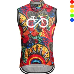 Men&#039;s Cycling Vest Cycling Jersey Graphic Funny Sleeveless Bike Vest / Gilet Jersey Top with 3 Rear Pockets Mountain Bike MTB Road Bike Cycling Quick Dry Back Pocket Moisture Wicking Breathable Sports
